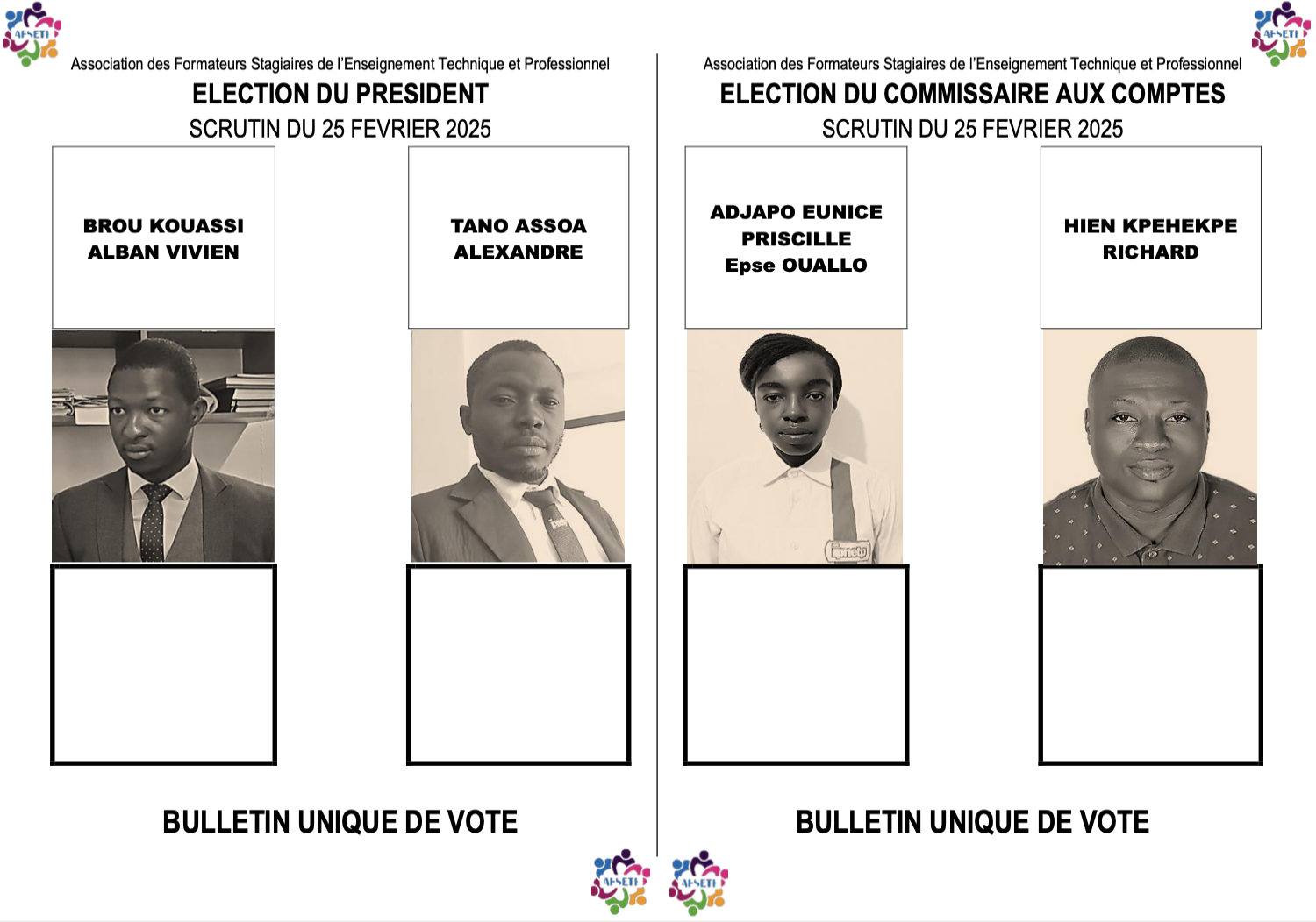 ÉLECTION DU PRÉSIDENT ET DU COMMISSAIRE AUX COMPTES DE L’AFSETP